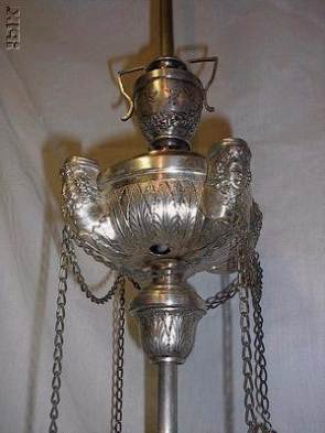 antica lucerna d'argento: Stato Pontificio, circa 1820