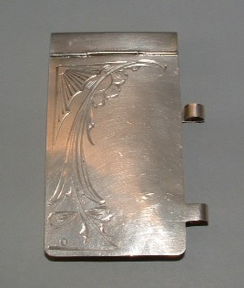 Latvian silver notebook engraved in Art Nouveau taste