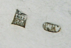 Russian pan-slavic antique silver salt cellar hallmarks