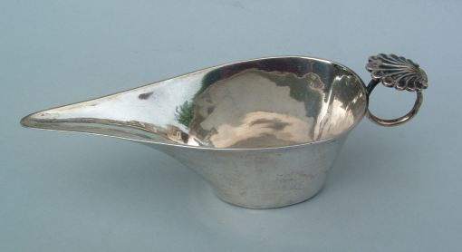 Austrian antique silver sauce or pap boat