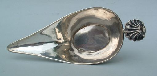 Austrian antique silver sauce or pap boat