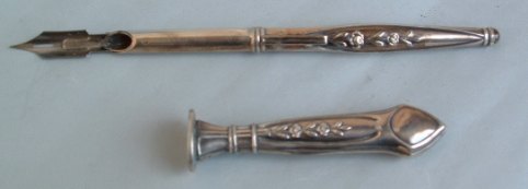 German silver pen and seal