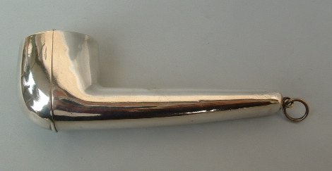 Austrian antique silver pipe holder