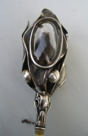 silver posy holder
or tussie mussie