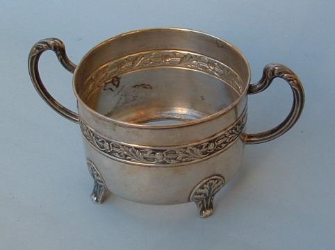 Italian silver vase or glass holder