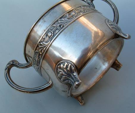 Italian silver vase or glass holder
