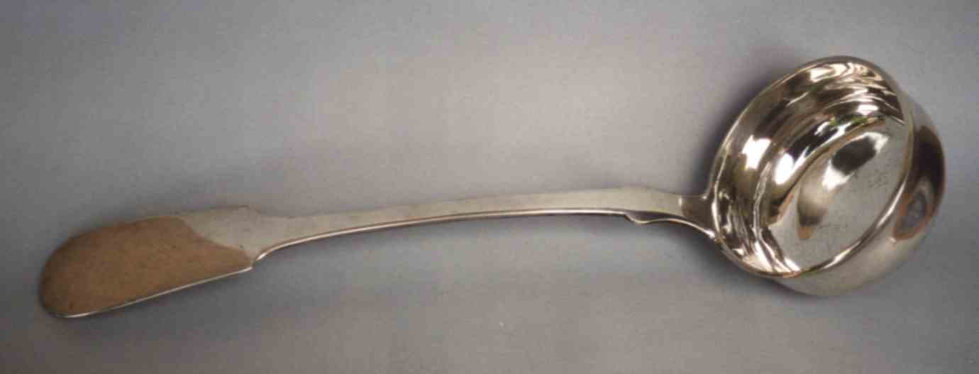 German antique silver soup ladle