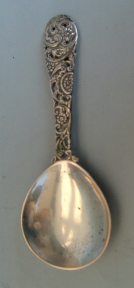 Italian silver tea caddy spoon