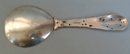 Italian silver
tea caddy spoon