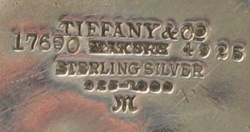 Tiffany 
silver 
mark