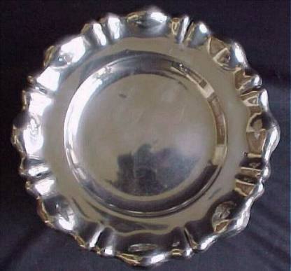 Austrian antique silver embossed dish