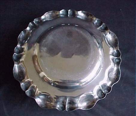 Austrian antique silver dish