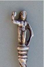 antique silver apostle spoon: finial